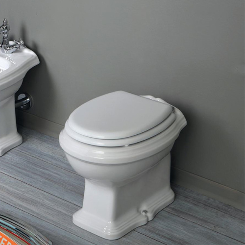 Чаша унитаза приставная Simas AR 801 bia цвет белый без сиденья душевой смыв